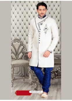 Eye-catching White Wedding Sherwani