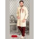 Demure Cream Party Wear Sherwani