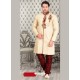 Groovy Cream Jute Silk Sherwani