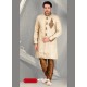 Demure Cream Churidar Sherwani