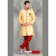 Everlasting Cream Dupion Raw Silk Sherwani