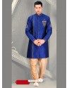 Scintillating Blue Party Wear Sherwani