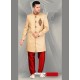 Festive Beige Jacquard Sherwani