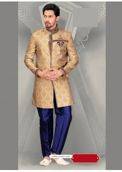 Excellent Beige Churidar Sherwani