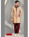 Awesome Beige Wedding Sherwani