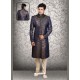 Demure Beige Silk Sherwani