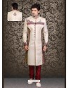 Sizzlng Maroon Wedding Sherwani