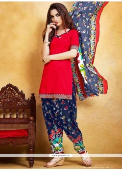 Adorning Print Work Punjabi Suit
