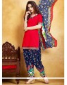 Adorning Print Work Punjabi Suit