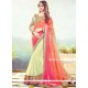 Prime Embroidered Work Half N Half Trendy Saree