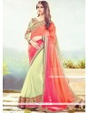 Prime Embroidered Work Half N Half Trendy Saree