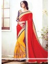 Phenomenal Resham Work Half N Half Designer Saree