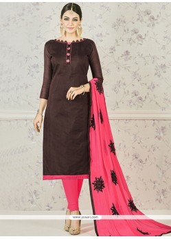 Floral Lace Work Churidar Suit