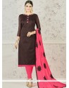 Floral Lace Work Churidar Suit