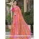 Brilliant Faux Georgette Print Work Printed Saree