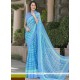 Wonderous Blue Faux Georgette Casual Saree