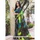 Print Satin Printed Saree In Multi Colour