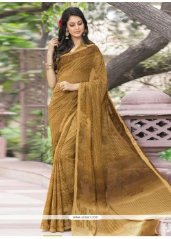 Genius Print Work Satin Printed Saree