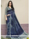 Delightsome Satin Multi Colour Print Work Casual Saree