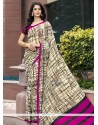 Brilliant Print Work Casual Saree