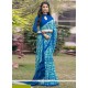 Demure Abstract Print Work Satin Printed Saree