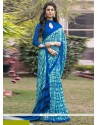 Demure Abstract Print Work Satin Printed Saree