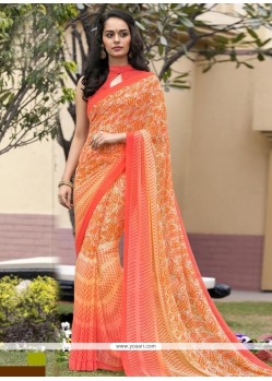 Dignified Print Work Printed Saree