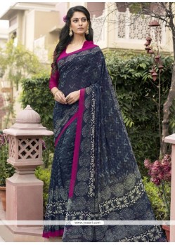 Sterling Faux Georgette Multi Colour Printed Saree