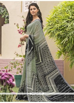 Ravishing Faux Georgette Grey Casual Saree