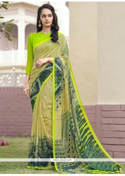 Sparkling Green Casual Saree