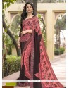 Hypnotizing Multi Colour Faux Georgette Casual Saree