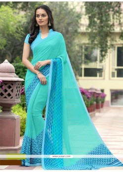 Royal Faux Georgette Print Work Casual Saree