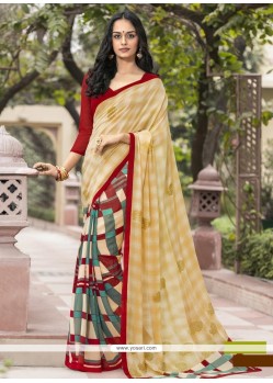 Modest Faux Georgette Multi Colour Casual Saree