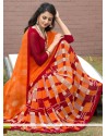 Sparkling Faux Georgette Multi Colour Print Work Printed Saree