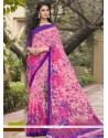 Innovative Faux Georgette Multi Colour Printed Saree