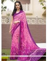 Blissful Print Work Faux Georgette Casual Saree