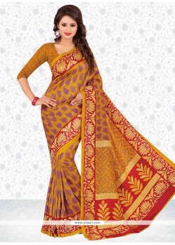 Divine Faux Crepe Multi Colour Casual Saree