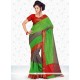 Mod Green Print Work Art Silk Traditional Saree