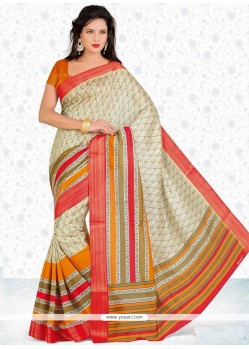 Remarkable Print Work Art Silk Traditional Saree