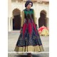 Imposing Patch Border Work Banglori Silk Readymade Anarkali Suit