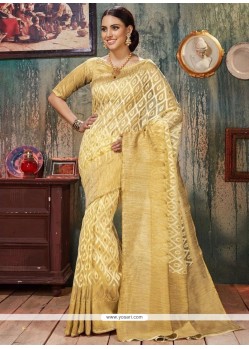 Gold Woven Work Art Silk Traditional Saree
