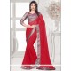 Vibrant Faux Georgette Patch Border Work Casual Saree