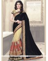 Modest Faux Georgette Resham Work Designer Half N Half Saree