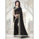 Attractive Faux Georgette Diamond Work Classic Saree