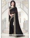 Attractive Faux Georgette Diamond Work Classic Saree