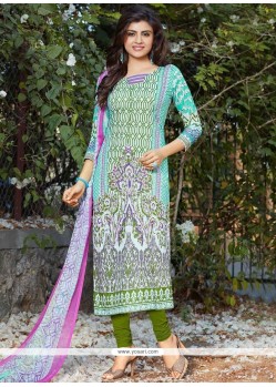 Fantastic Cotton Multi Colour Churidar Suit