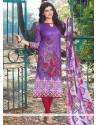 Transcendent Print Work Cotton Churidar Suit