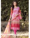 Prepossessing Multi Colour Print Work Cotton Churidar Suit