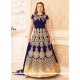 Gauhar Khan Faux Georgette Navy Blue Floor Length Anarkali Suit