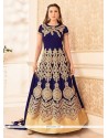 Gauhar Khan Faux Georgette Navy Blue Floor Length Anarkali Suit